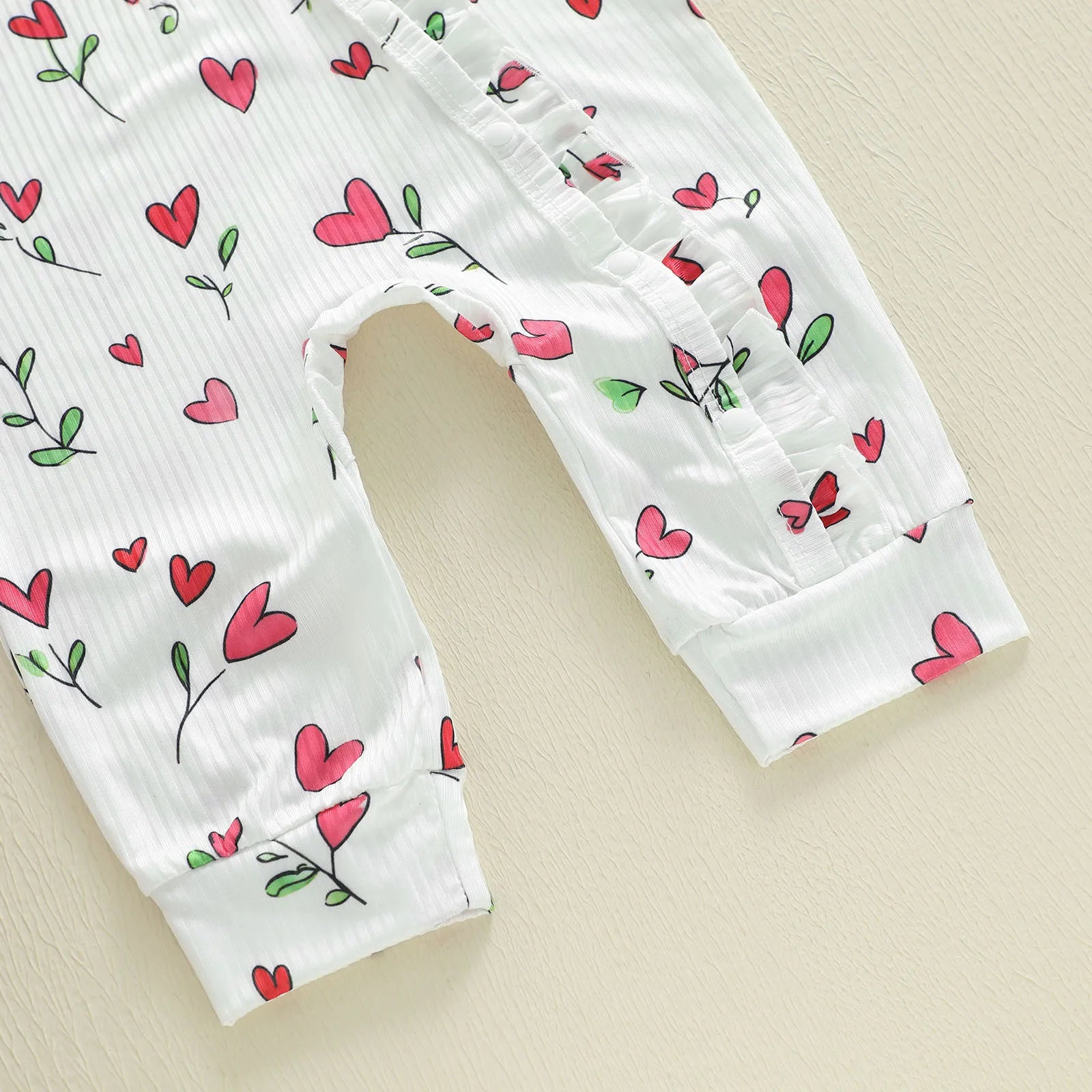 HEART FLOWERS Ruffle Jumpsuit