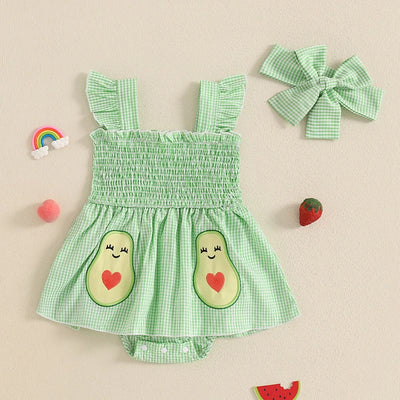 AVOCADO Smocked Romper