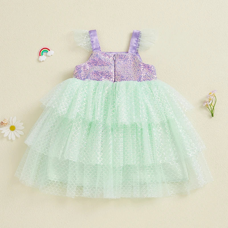 MERMAID Layered Tulle Dress - Hazel & Bo MERMAID Layered Tulle Dress - Hazel & Bo