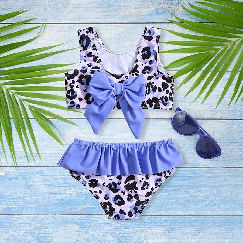 LEOPARD Purple Bowtie Bikini