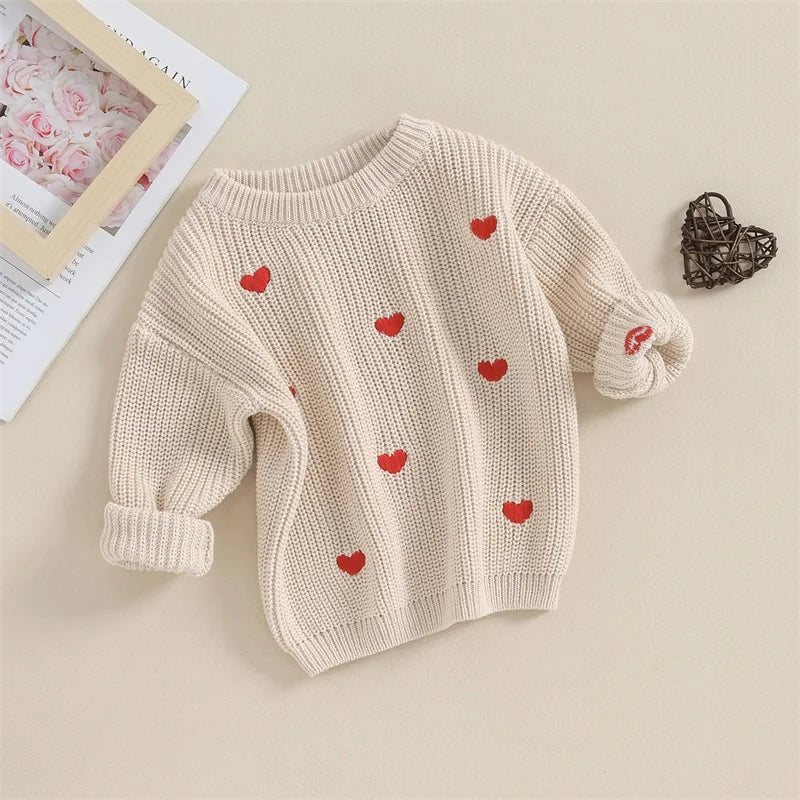 LITTLE HEARTS Knitted Sweater