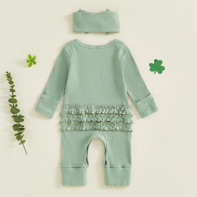 MY FIRST ST. PATRICK'S DAY Ruffle Jumpsuit