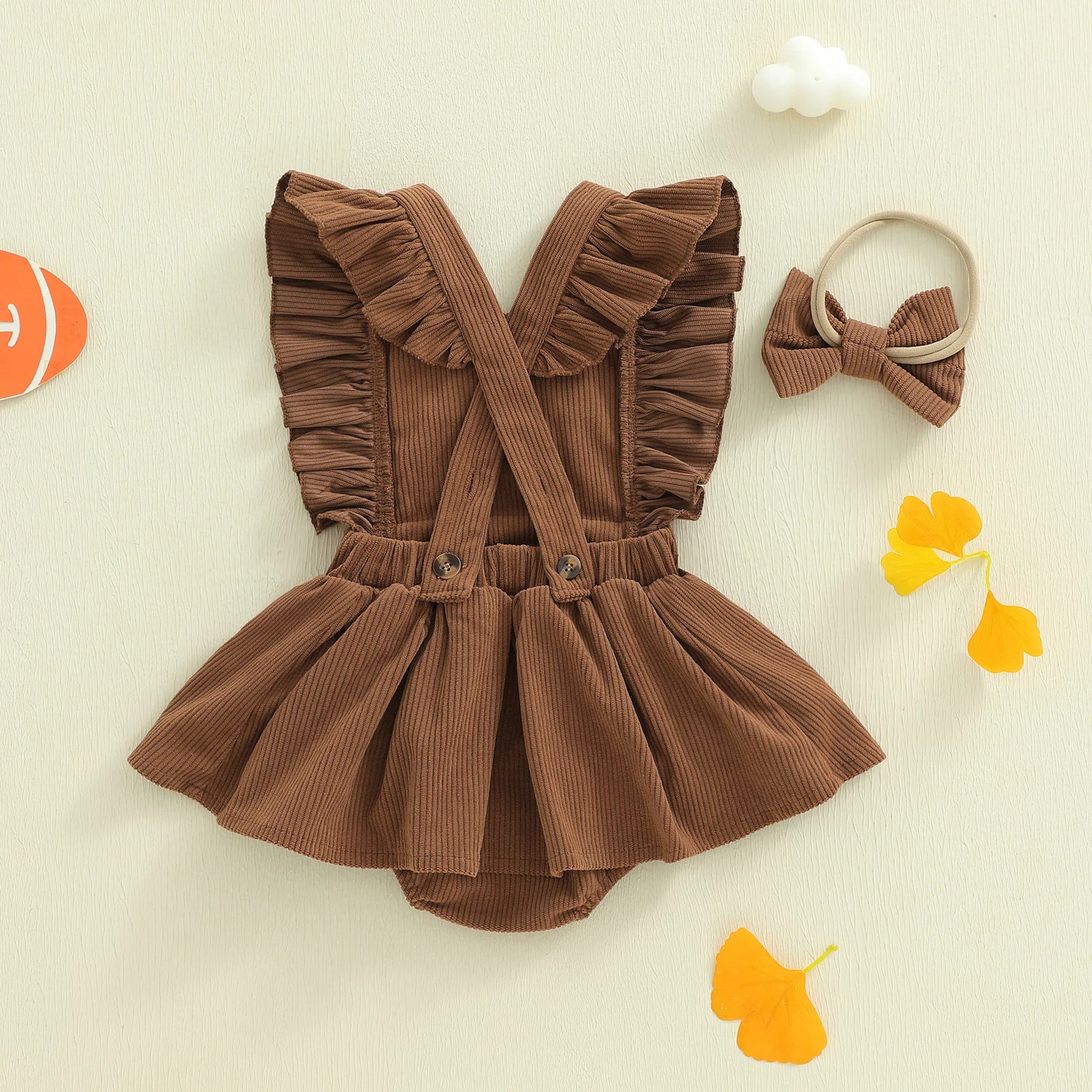 GAME DAY Corduroy Romper Dress