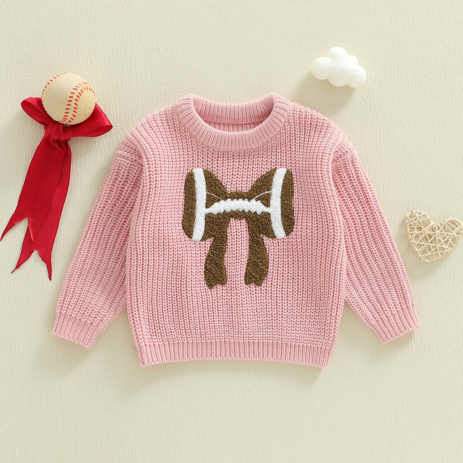 FOOTBALL BOW Knitted Sweater