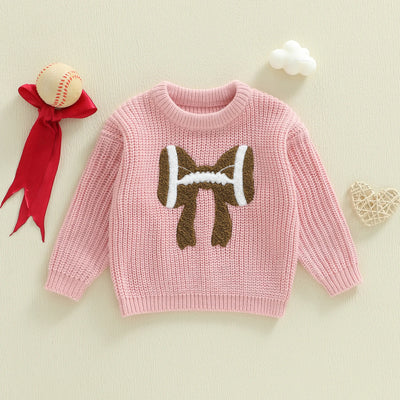FOOTBALL BOW Knitted Sweater