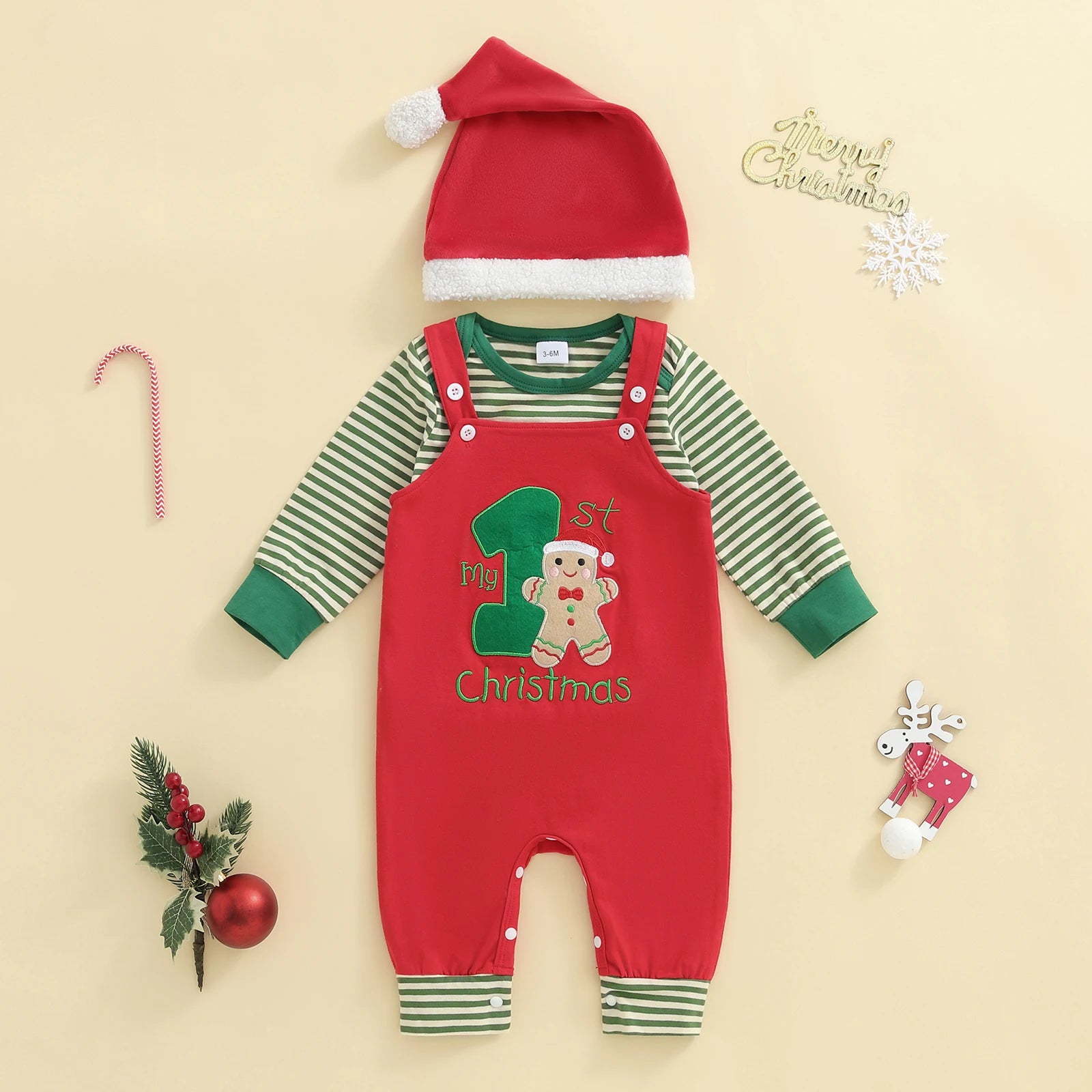 MY 1ST CHRISTMAS Overall Outfit