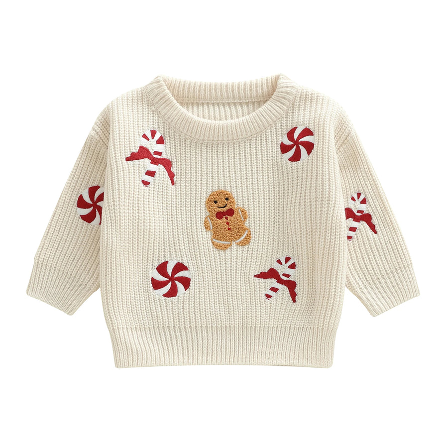 GINGERBREAD & CANDY CANE Knitted Sweater