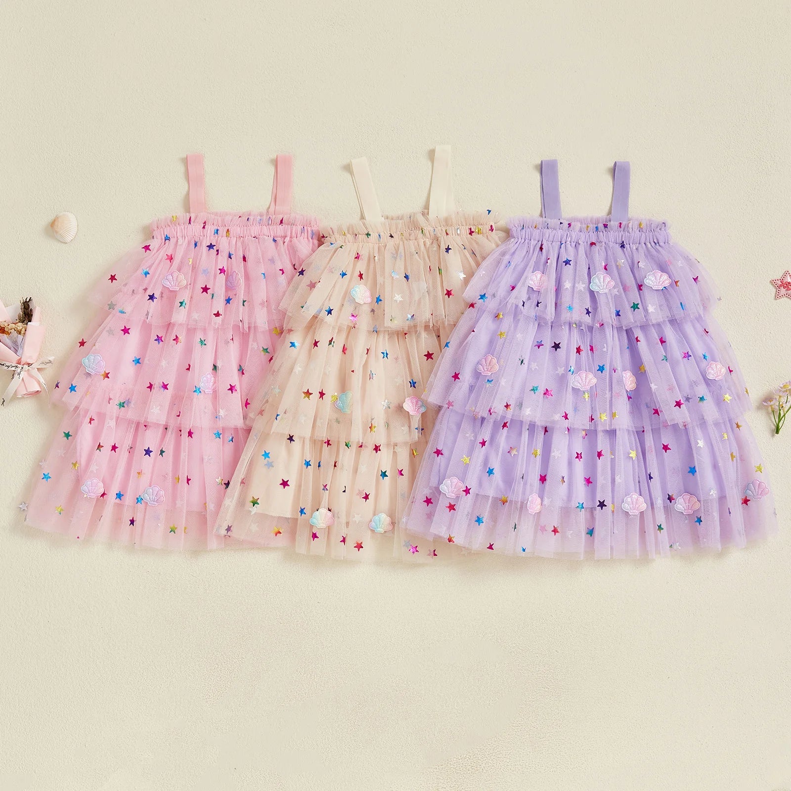 SEASHELLS Layered Tulle Dress