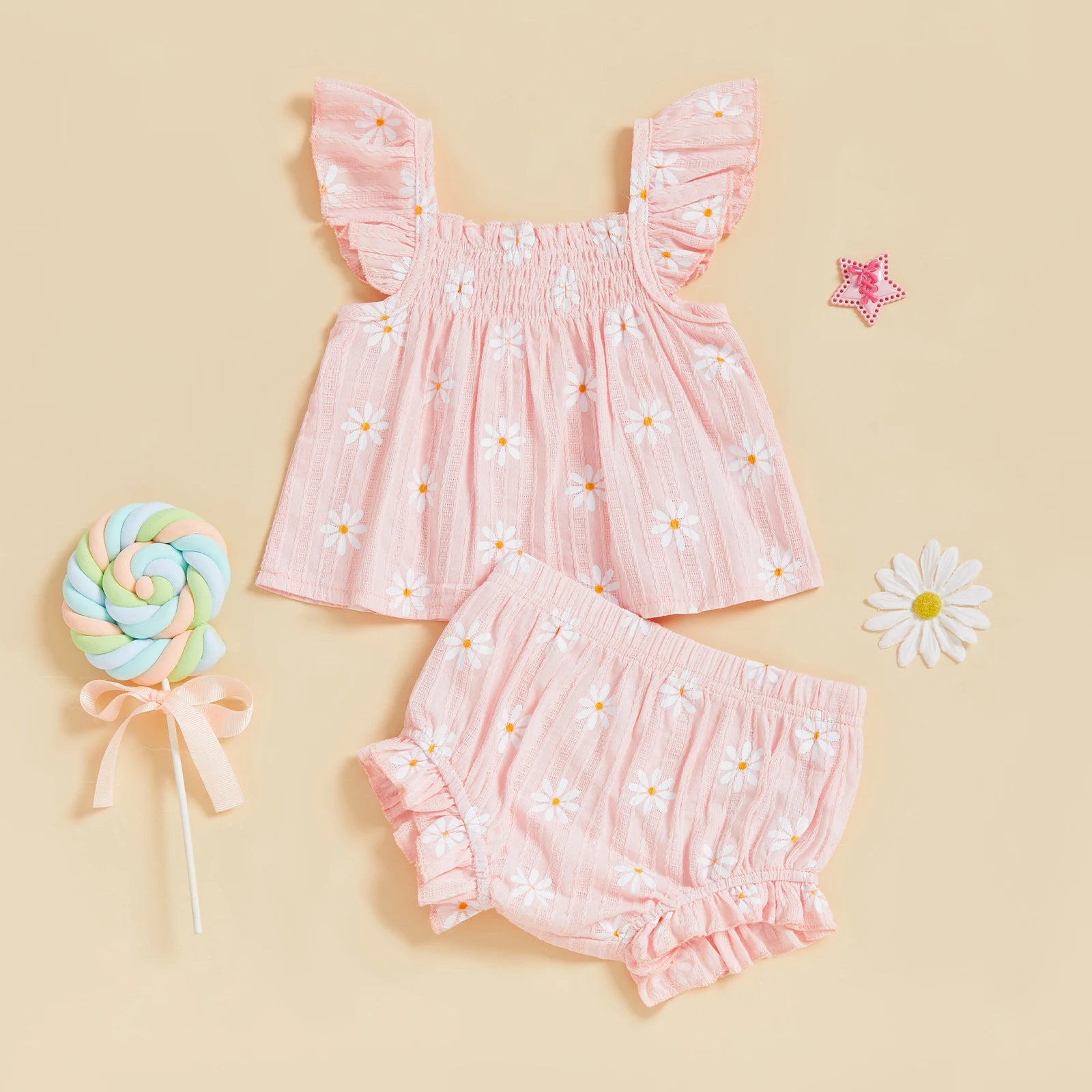 DAISY Ruffle Sleeve Outfit