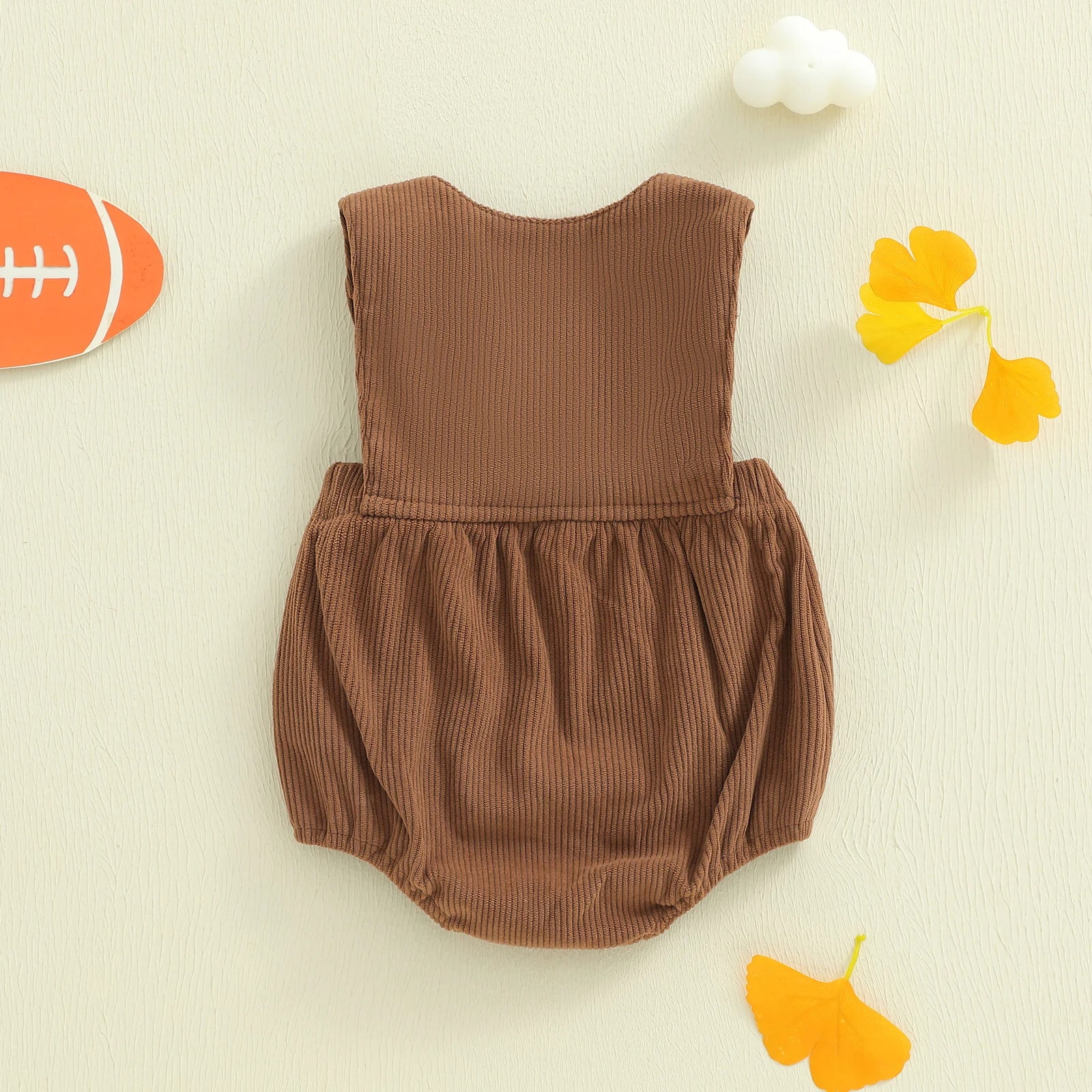 FOOTBALL Corduroy Pocket Romper