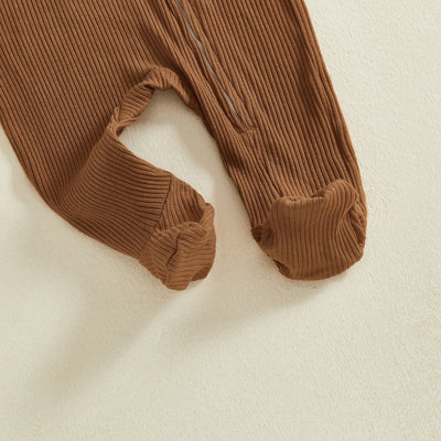 SLEEPY HEAD Ribbed Footed Jumpsuit