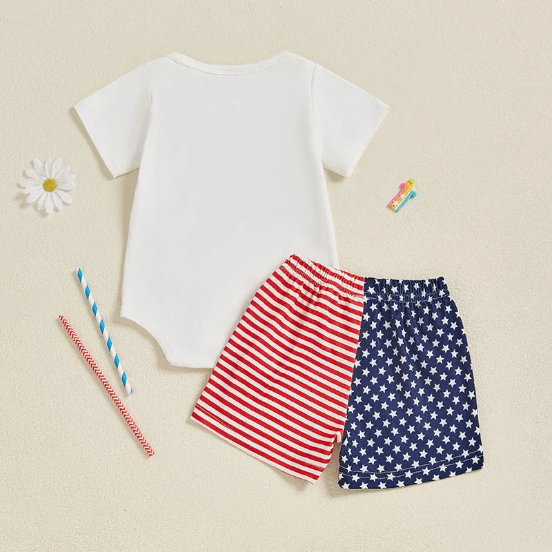 USA FLAG Stars & Stripes Shorts Outfit