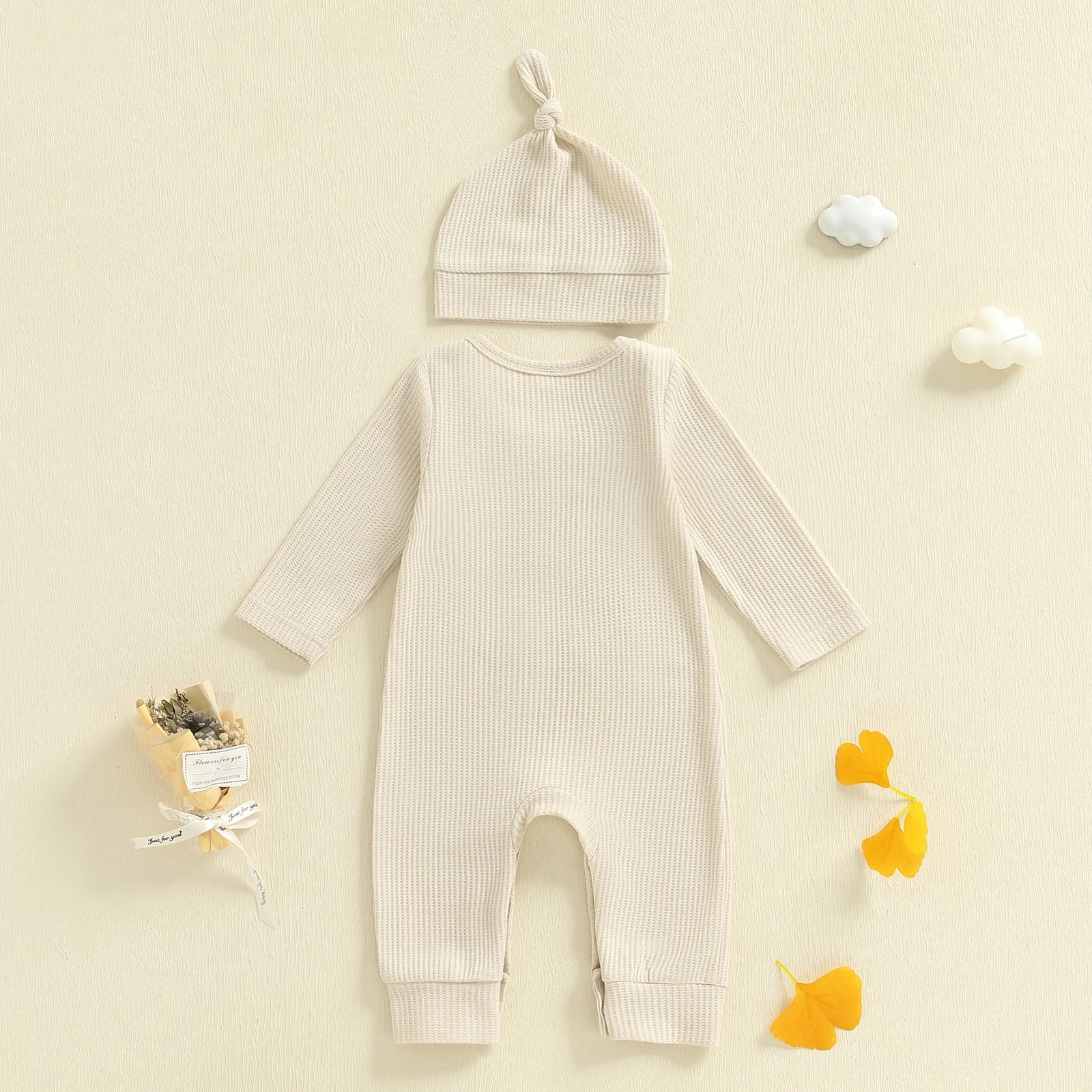 LITTLE BRO Waffle Knit Jumpsuit