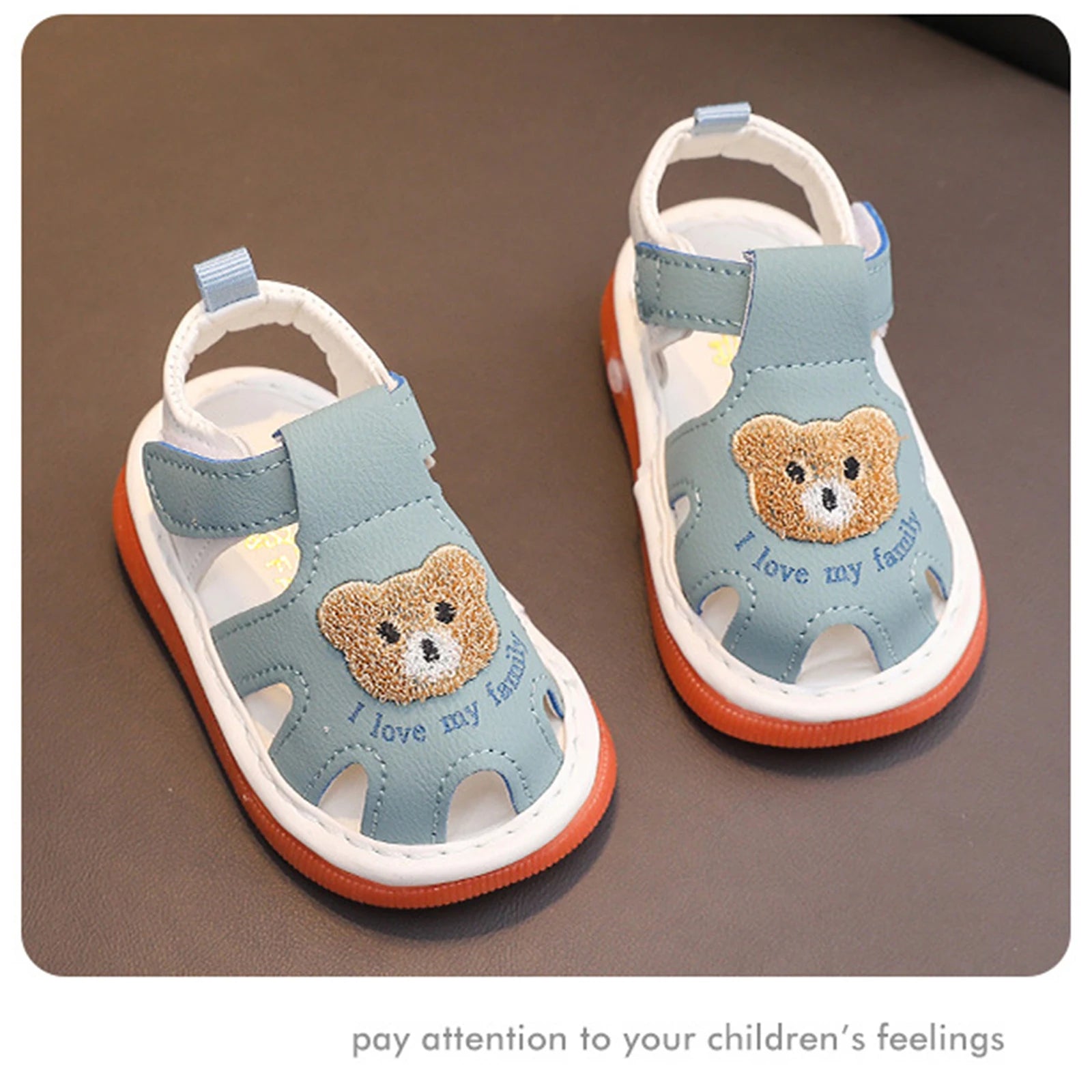 I LOVE MY FAMILY Bear Sandals
