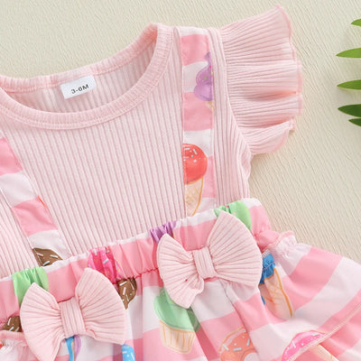 ICE CREAM & DONUTS Ruffle Romper