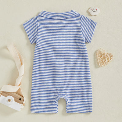ROBIN Striped Button Romper