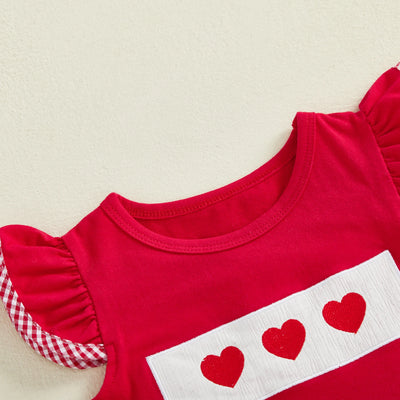 LITTLE HEARTS Checkered Ruffle Shorts Outfit