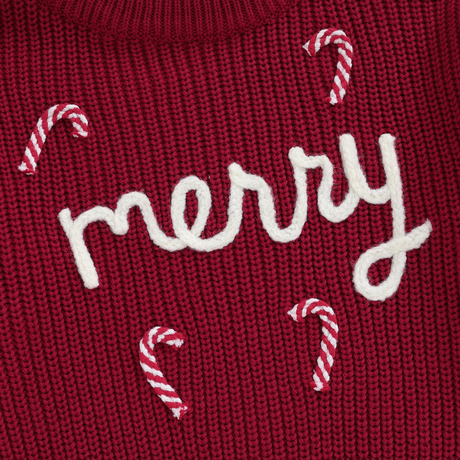 MERRY Candy Cane Knitted Sweater