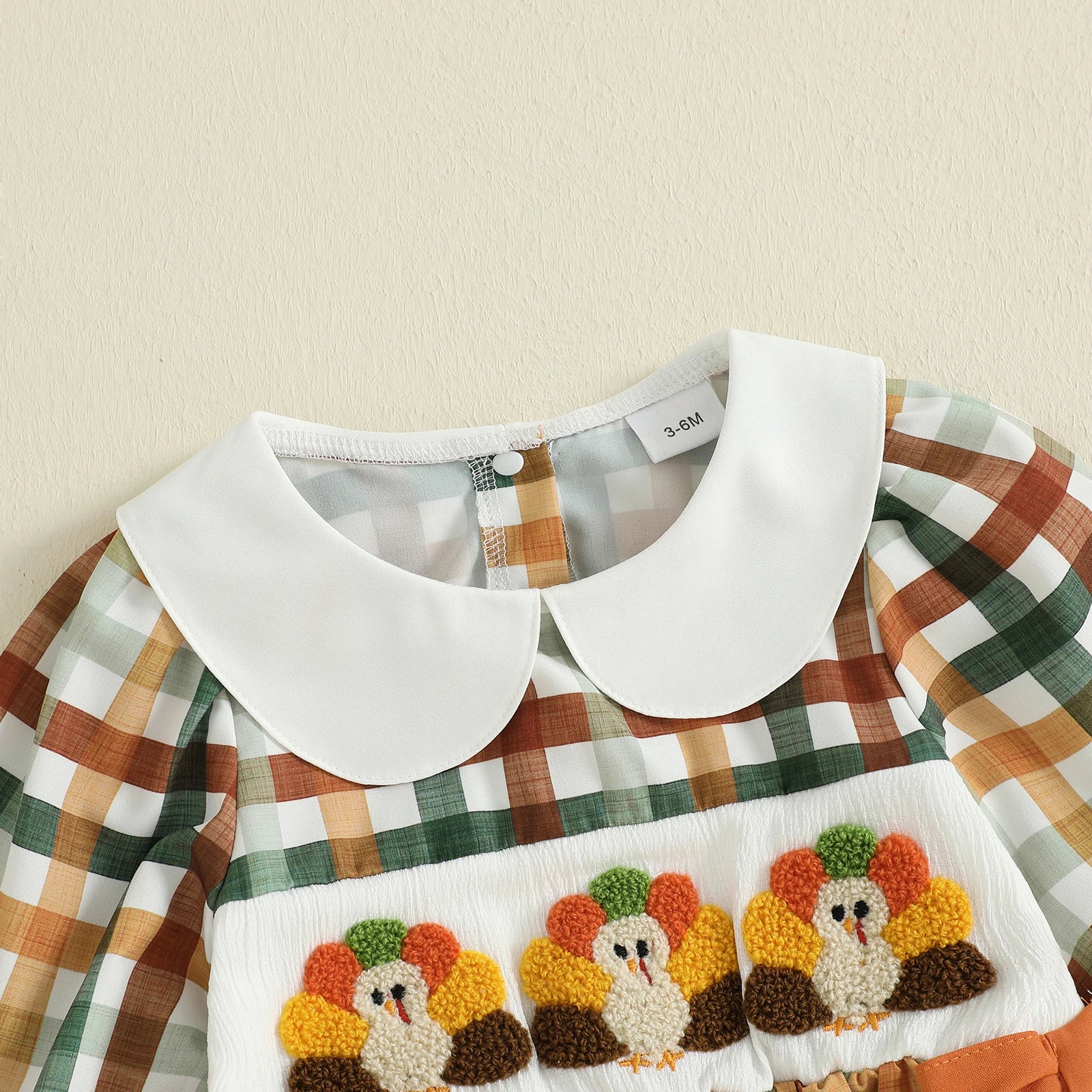 TURKEY Plaid Bowtie Romper
