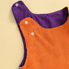 COLOR BLOCK Corduroy Pull-on Jumpsuit