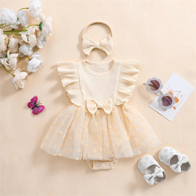 ENYA Floral Bowtie Romper Dress