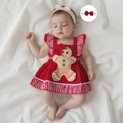 GINGERBREAD GIRL Ruffle Romper