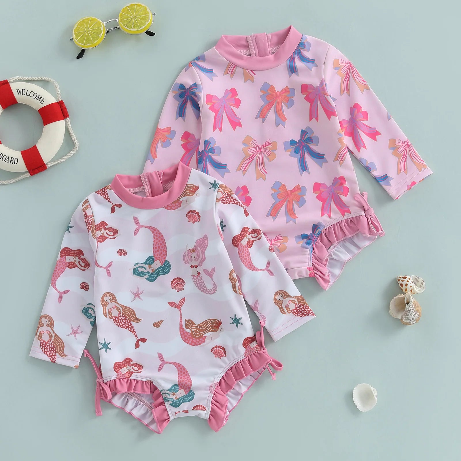 MERMAIDS Long-Sleeve Swimsuit