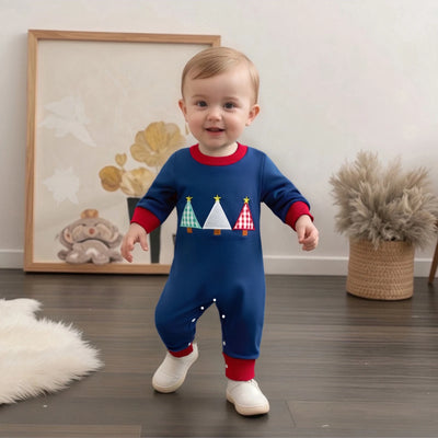CHRISTMAS TREES Blue Jumpsuit