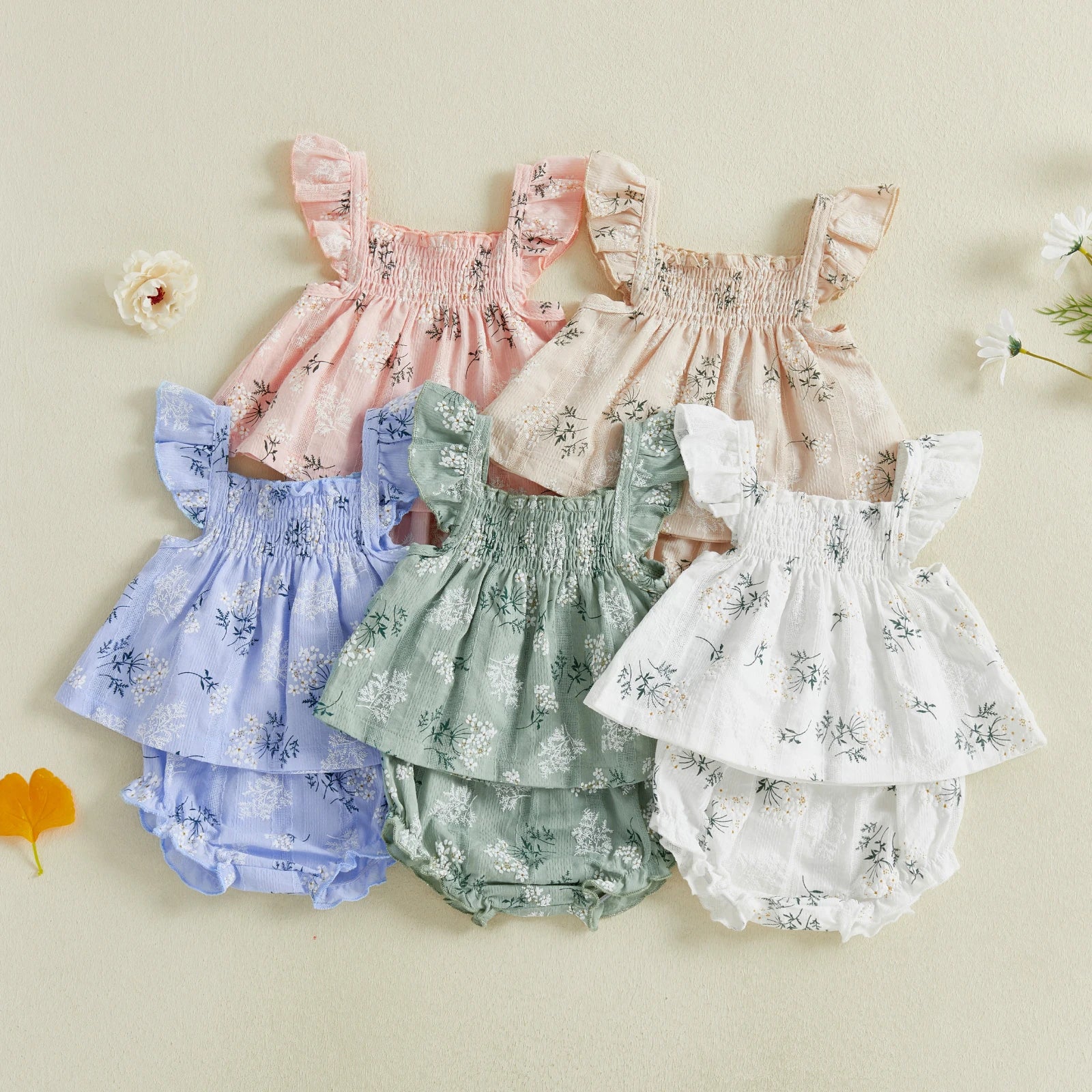 KEELY Floral Smocked Summer Outfit