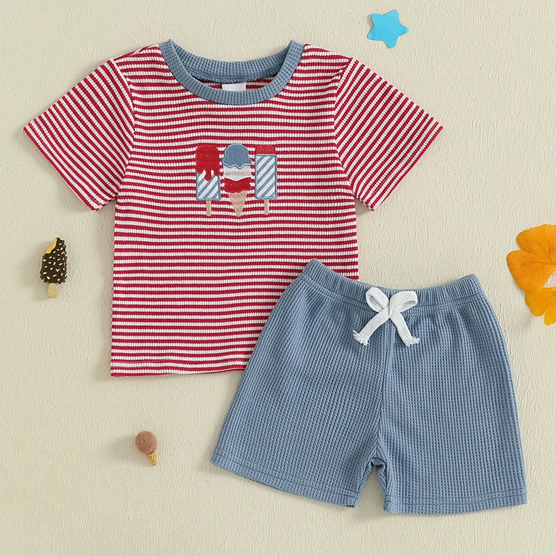 POPSICLE USA Striped Outfit