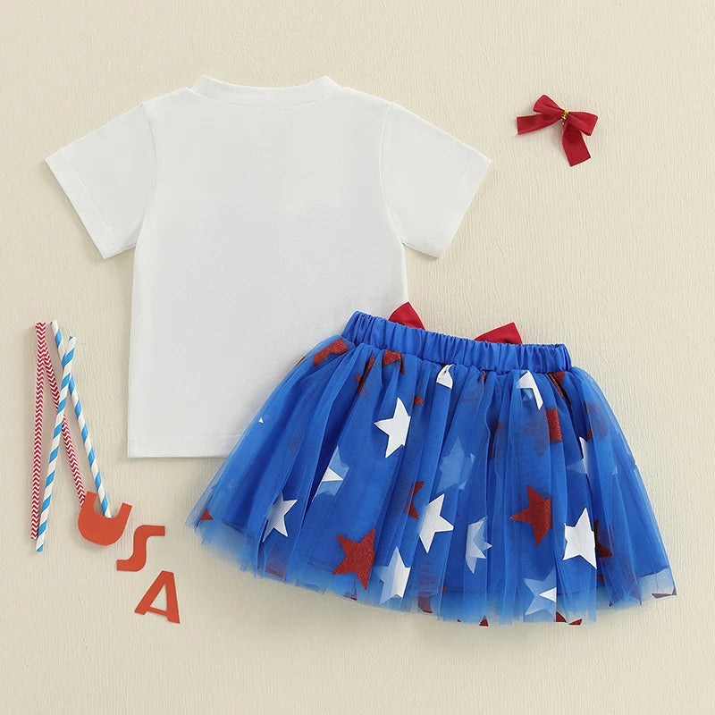 USA Bowtie Tutu Skirt Outfit