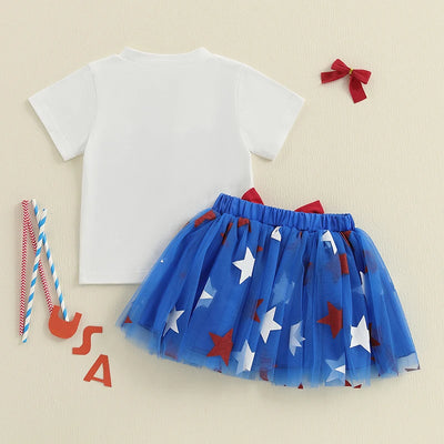 USA Bowtie Tutu Skirt Outfit