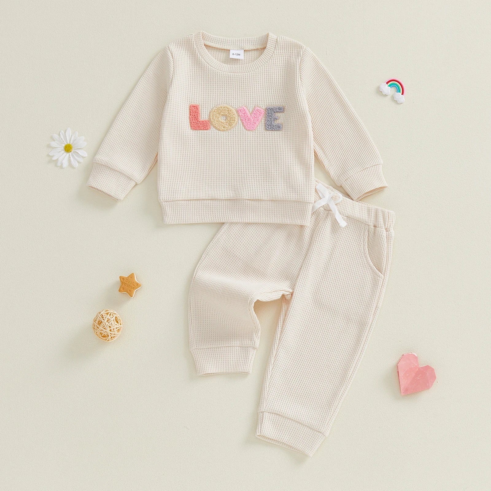 LOVE Waffle Knit Outfit