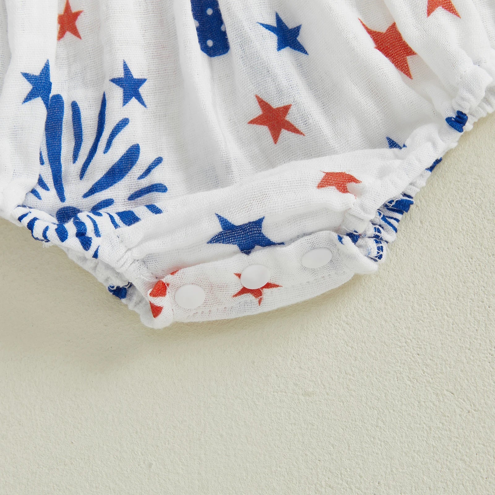 AMERICA Smocked Romper with Headband