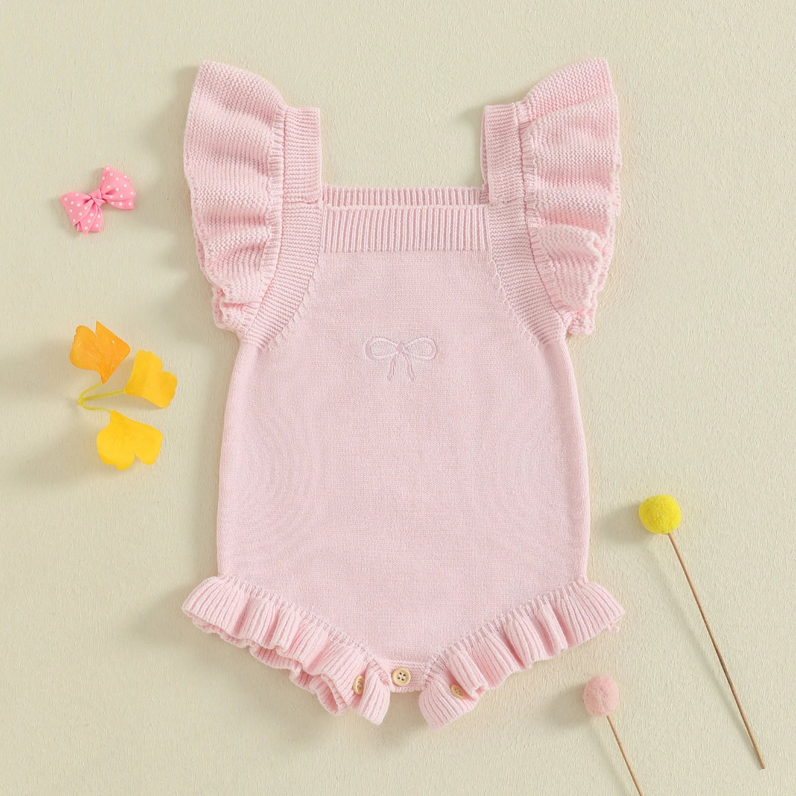 ALLISON Knitted Ruffle Romper