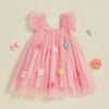 BUTTERFLY Pompom Tulle Dress