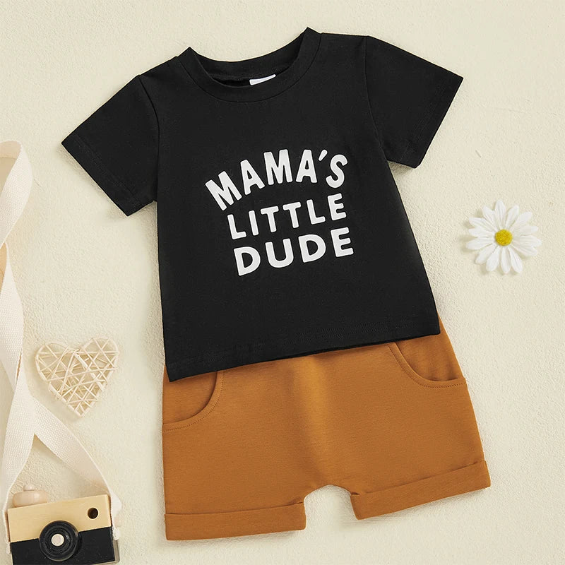 MAMA'S/DAD'S LITTLE DUDE Summer Outfit