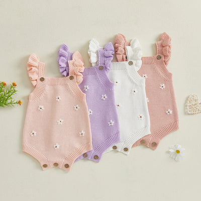 DAISY Knitted Ruffle Romper