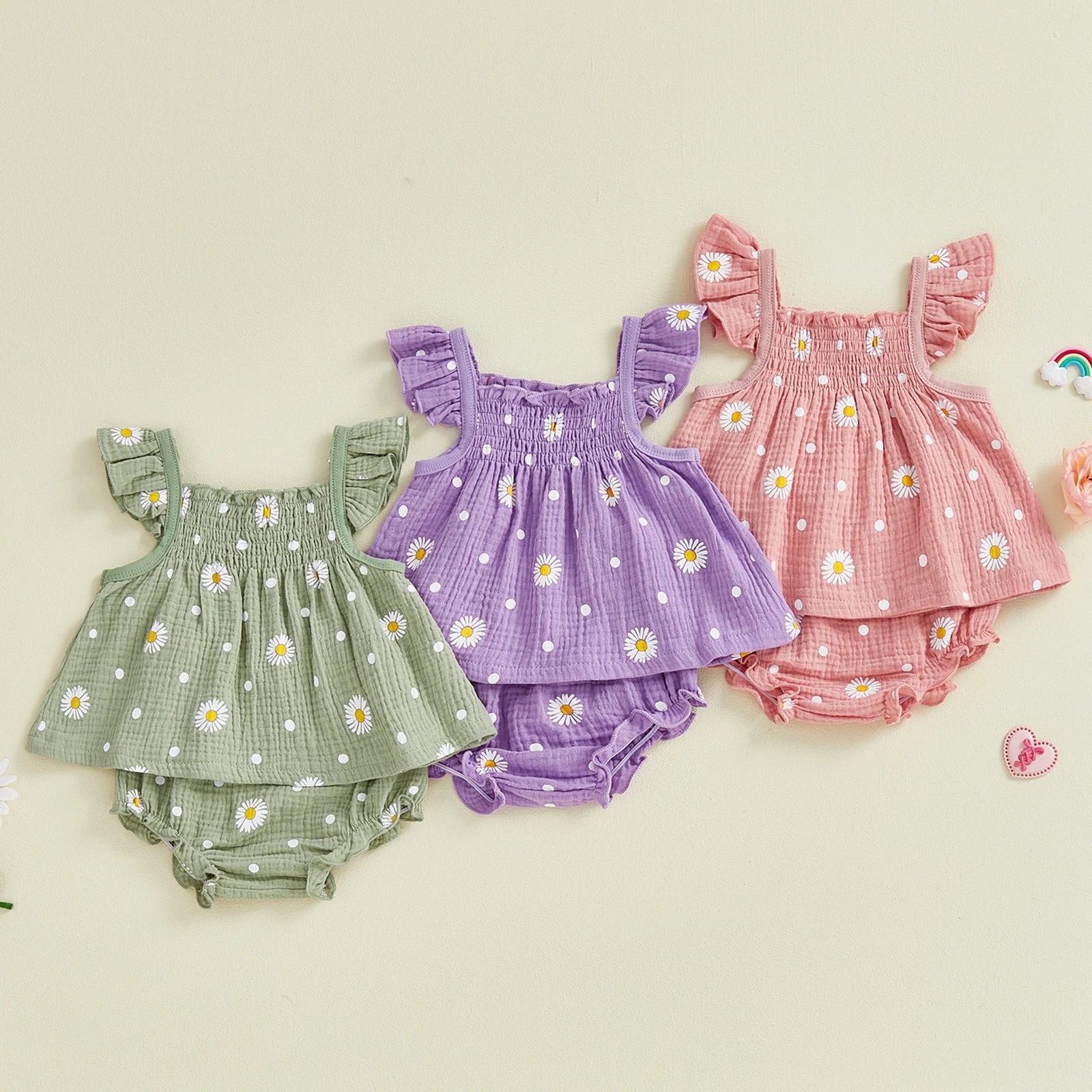 DAISY Smocked Ruffle Outfit