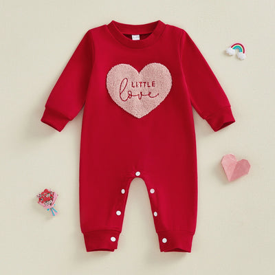 LITTLE LOVE Plush Heart Jumpsuit