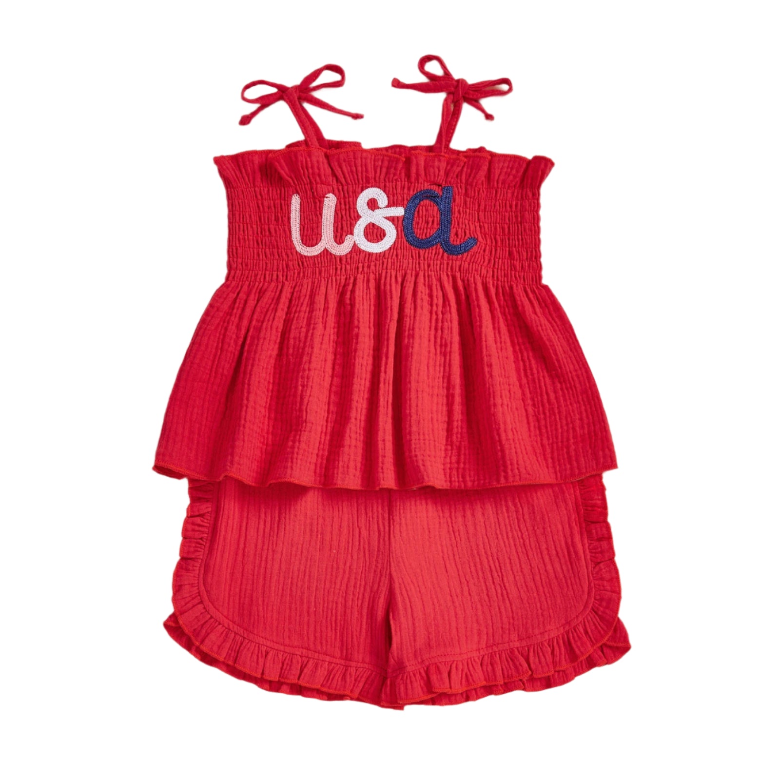 USA Smocked Summer Outfit