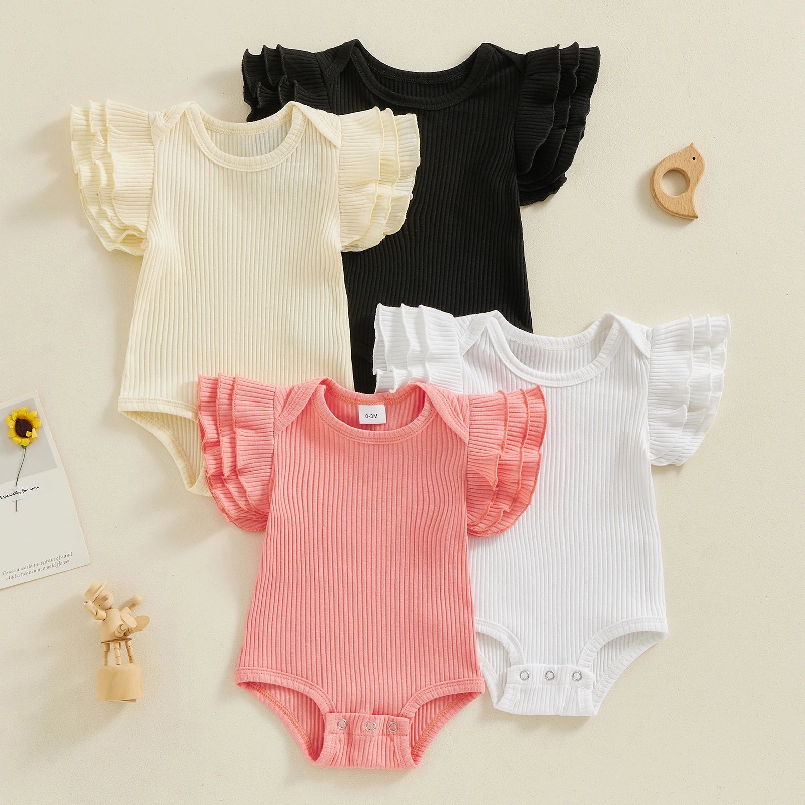 MILA Ruffle Sleeve Onesie