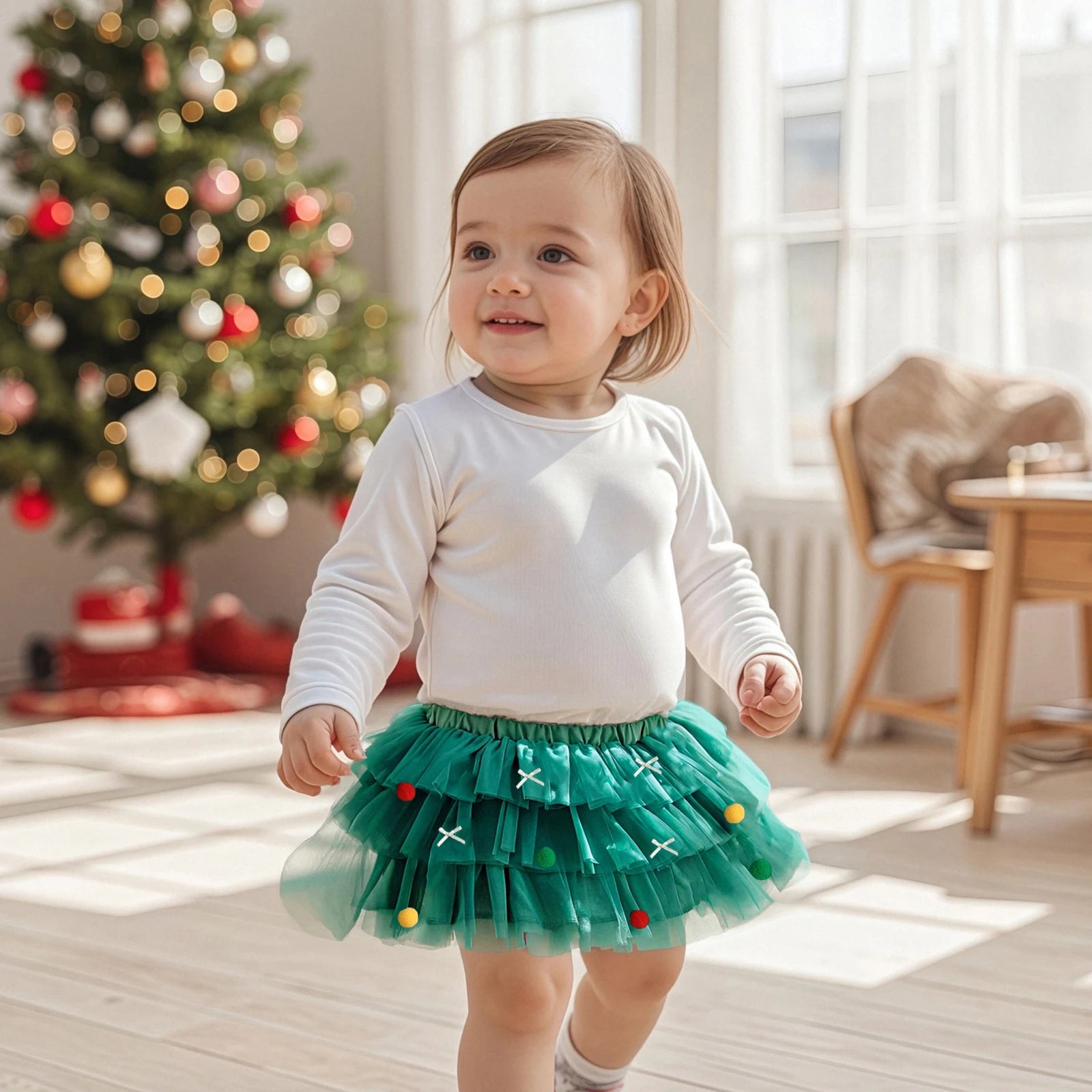 CHRISTMAS Layered Tulle Skirt