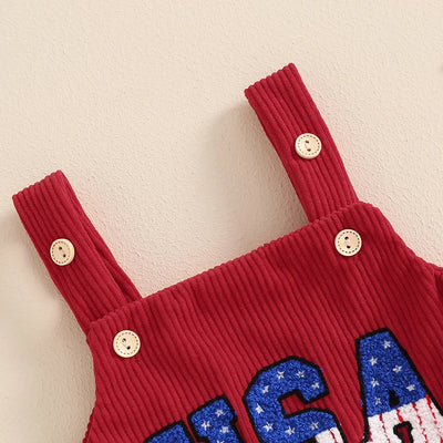 USA Corduroy Romper