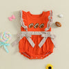 FOOTBALL Orange Bowtie Romper