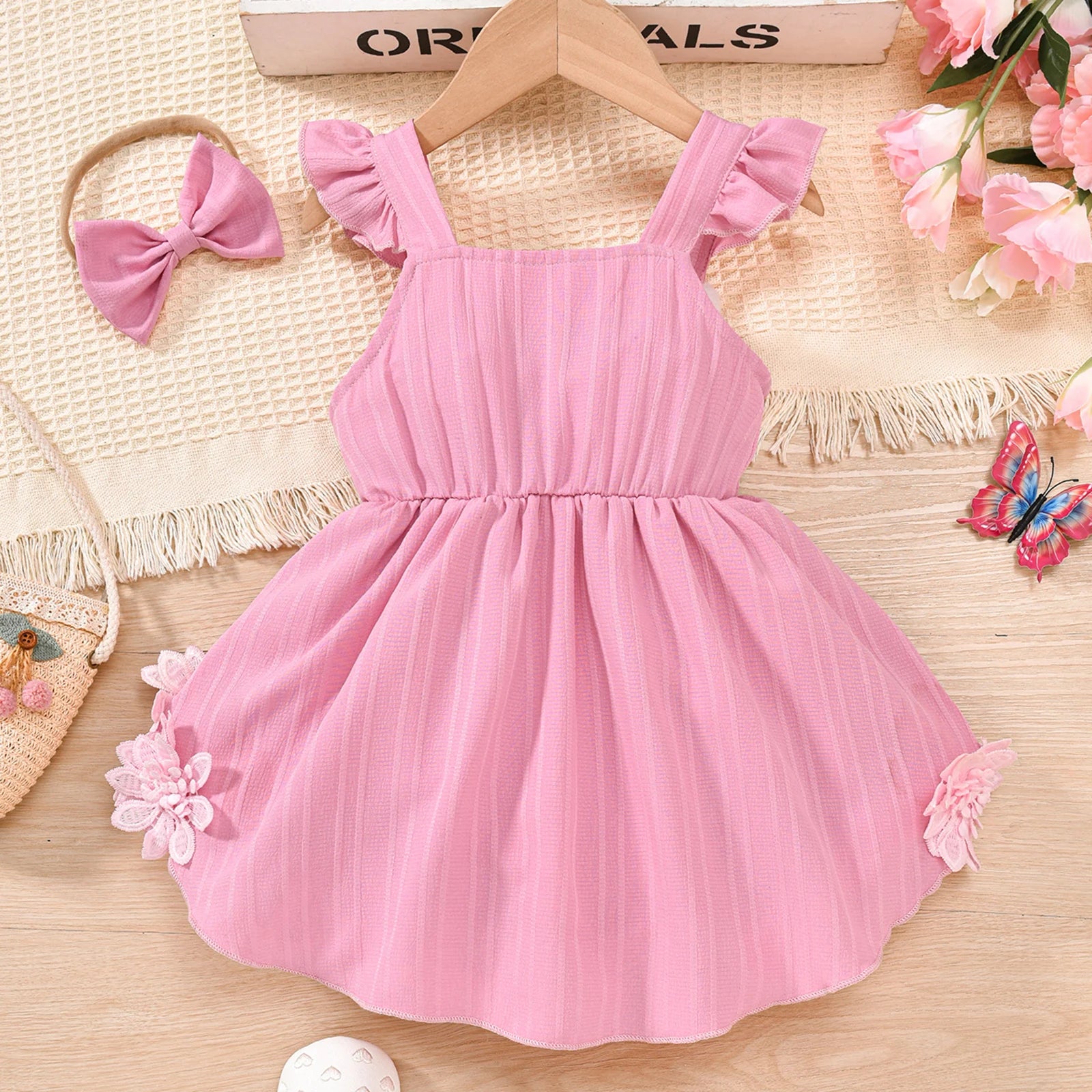 PRETTY IN PINK Floral Overskirt Romper