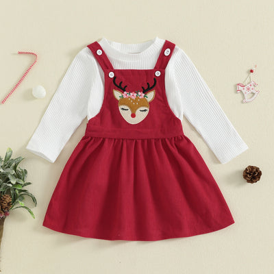 CHRISTMAS CUTIE Corduroy Overall Dress
