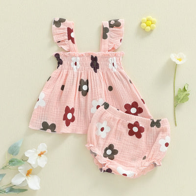 FLOWERS Smocked Summer Outfit