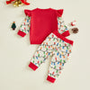 MERRY CHRISTMAS Lights Waffle Knit Outfit