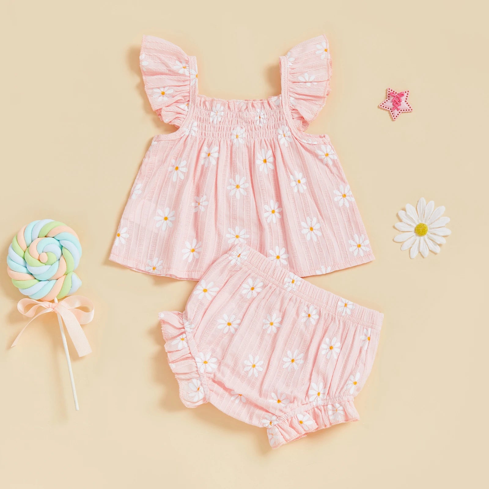 DAISY Ruffle Sleeve Outfit